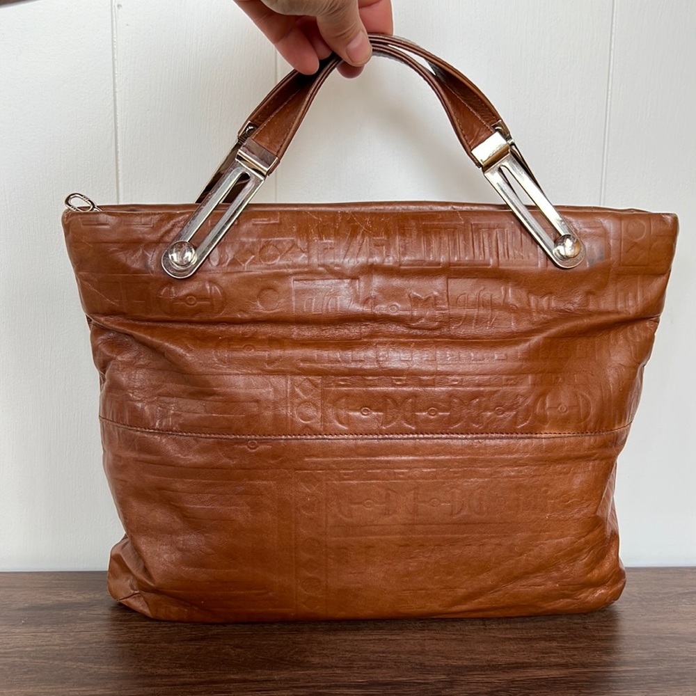 Vintage Monogram Leather Due Fratelli Handbag